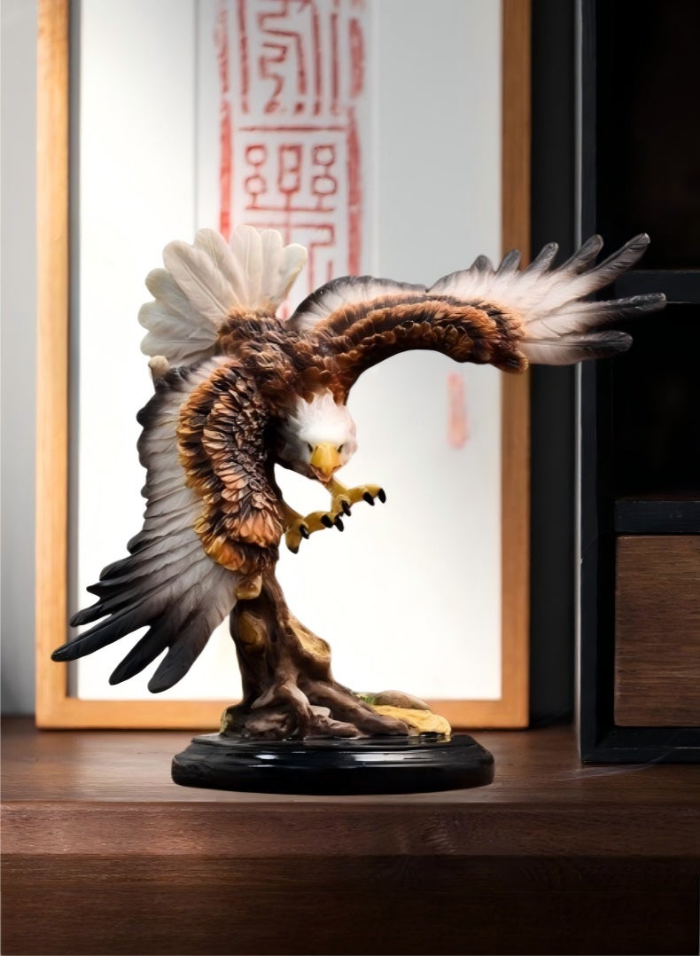 JUNYOUK Creative Eagle Handicrafts, Animal Ornaments, And Office Desktop Decorations Are Very Suitable For Decoration In Living Rooms, Entrances, Bookshelves, And Other Occasions - Image 3